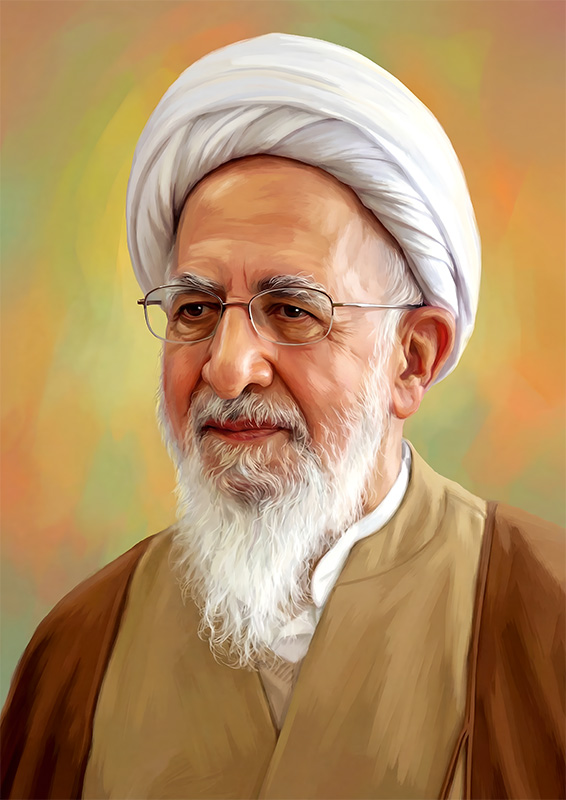 تصویرسازی چهره آیت الله شیخ عبدالله جوادی آملی